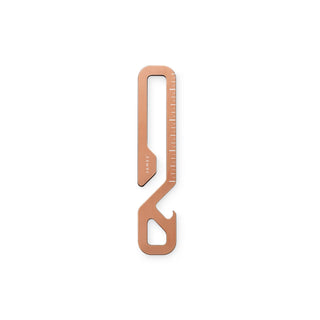 James The Rowan Multitool in copper stainless steel with built-in ruler and bottle opener by The James Brand