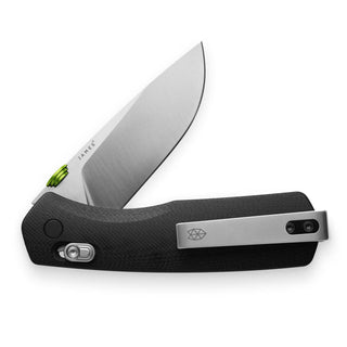 James The Carter Knife folding with black G10 handle and stainless steel clip by The James Brand