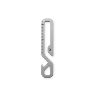 James The Rowan Multitool in stainless steel with integrated ruler and bottle opener detail by The James Brand
