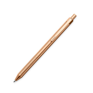 James The Burwell Ballpoint Pen in rose gold, angled on white