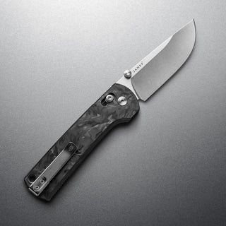 James The Kline Knife with textured black Micarta handle and drop point CPM Magnacut blade by The James Brand