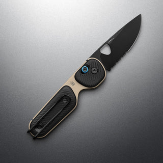 James The Redstone Knife with black blade and textured polypropylene handle by The James Brand