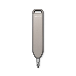 James The Warrick Bit Driver with anodized aluminum finish and compact rectangular design