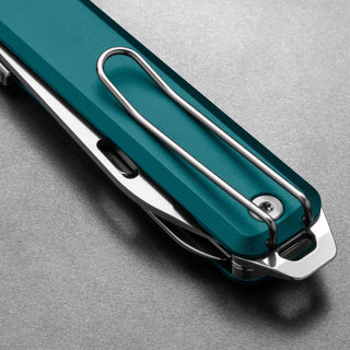 James The Ellis Scissors Knife in teal Micarta handle with metal clip by The James Brand