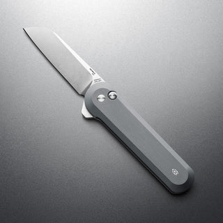 James The Wells Knife by The James Brand with sleek aluminum handle and sharp CPM Magnacut blade open flat