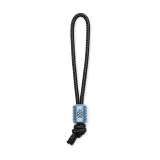 James The Alder Lanyard & Bead with anodized blue aluminum bead on black nylon paracord by The James Brand