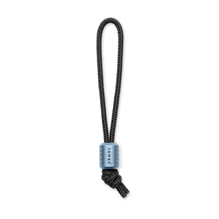 James The Alder Lanyard & Bead with anodized blue aluminum bead and black nylon paracord loop by The James Brand