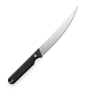 James The Humboldt Knife with slender Böhler N690 steel blade and black textured G10 handle