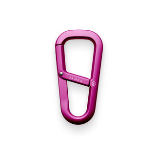 James The Hardin Carabiner in anodized purple aluminum with spring-loaded latch by The James Brand