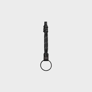 Orbitkey Urban Loop Keychain in black paracord with stainless steel ring and subtle reflective accents