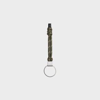Orbitkey Urban Loop Keychain in olive green polyester paracord with stainless steel ring and black detail