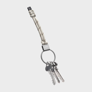 Orbitkey Urban Loop Keychain with stainless steel ring and durable beige polyester paracord loop