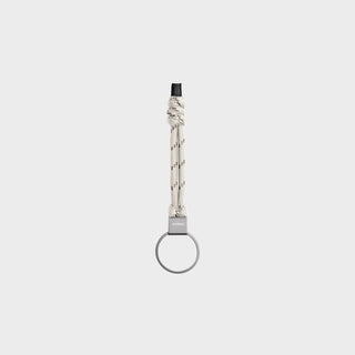Orbitkey Urban Loop Keychain with grey polyester paracord and matte silver stainless steel ring