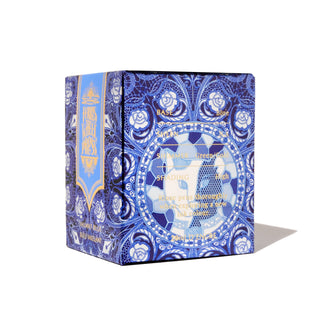 Valiant Blue Fountain Pen Inks - 20ml Bottled | Ferris Wheel Press packaging in detailed blue floral design