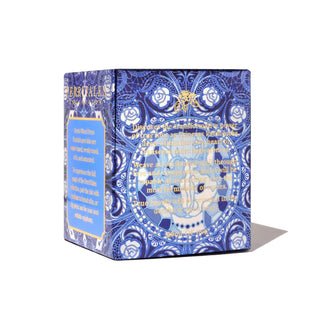 Valiant Blue Fountain Pen Inks - 85ml Bottled | Ferris Wheel Press with intricate blue rose pattern packaging