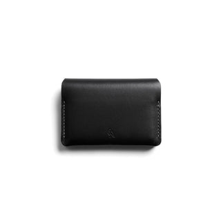 Bellroy Under Cover black leather card holder with smooth texture and compact minimalist design