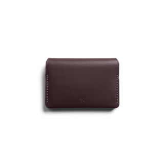 Bellroy Under Cover dark brown leather card sleeve with smooth texture and minimalist design
