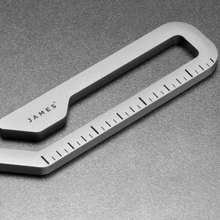 James The Rowan Multitool made of sleek 420 stainless steel with integrated ruler and bottle opener features