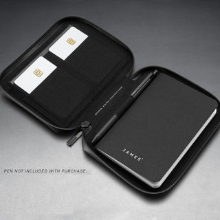 Open James Gatecliff sleeve holding a black James The Daily Notebook - 3 Pack