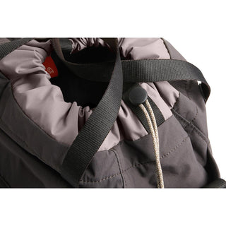 Bellroy Cinch Bucket Bag with drawstring closure and durable recycled nylon fabric in muted tones