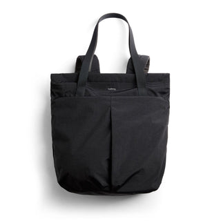 Bellroy Lite Totepack in black recycled fabric with front pockets and dual shoulder straps