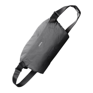 Bellroy Lite Sling in black ripstop fabric with adjustable strap and minimalist design