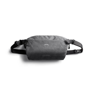 Bellroy Lite Sling crossbody bag in grey with textured, water-resistant recycled PET fabric and adjustable strap