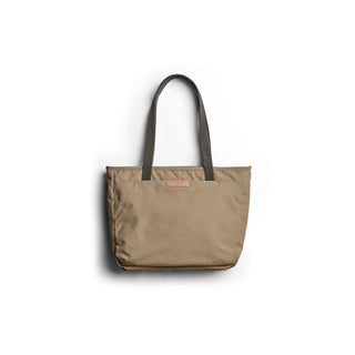 Bellroy Tokyo Tote Compact in khaki with black handles made from durable water-resistant fabric
