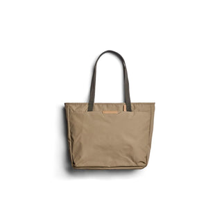 Bellroy Tokyo Tote Second Edition in beige water-resistant fabric with dark handles and clean design