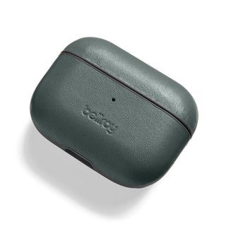 Bellroy Pod Jacket Pro 2nd Generation in dark green eco-certified leather with embossed logo detail