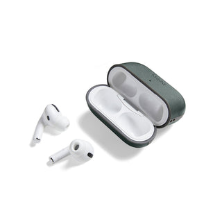 Bellroy Pod Jacket Pro 2nd Generation open leather case with white AirPods Pro 2nd generation outside