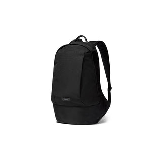 Bellroy Classic Backpack Second Edition in black with smooth recycled fabric and padded shoulder straps