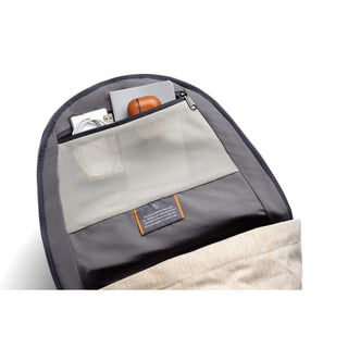 Bellroy Classic Backpack Second Edition with organized interior pocket and tech accessories inside