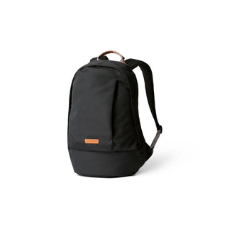 Bellroy Classic Backpack Second Edition in black with sleek design and recycled fabric materials visible