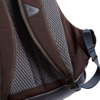Bellroy Classic Backpack Premium with padded mesh straps and dark brown recycled fabric details
