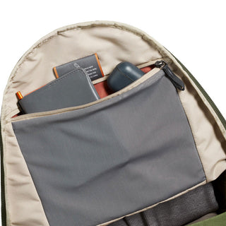 Bellroy Classic Backpack Plus Second Edition interior pocket with tech accessories and organizational design