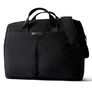 Bellroy Tokyo Work Bag in black recycled polyester with dual handles and adjustable shoulder strap