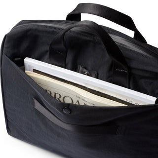 Bellroy Tokyo Work Bag open showing durable recycled fabric and organized inner compartments