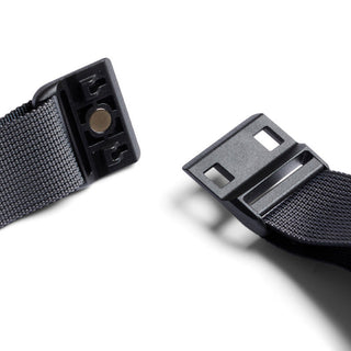 Bellroy Lite Sling Mini detachable black nylon strap with magnetic buckle closure detail close-up