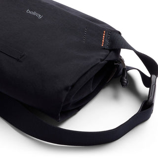 Bellroy Lite Sling Mini black water-resistant bag with adjustable strap and subtle logo detailing