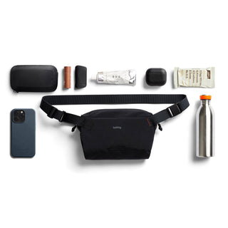 Bellroy Lite Sling Mini black water-resistant crossbody bag with adjustable strap and compact design