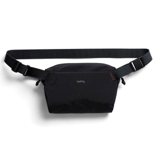 Bellroy Lite Sling Mini black crossbody bag with adjustable strap and durable recycled fabric