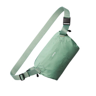 Bellroy Lite Sling Mini in light green with adjustable strap and water-resistant recycled fabric