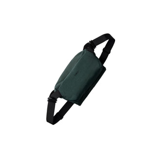 Bellroy Venture Sling 6L in dark green recycled nylon with adjustable black strap and sleek design