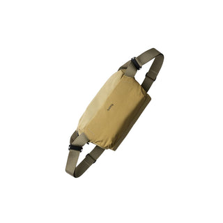 Bellroy Venture Sling 6L in tan recycled nylon with adjustable straps and minimalist design
