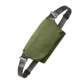 Bellroy Venture Sling 6L in olive green with adjustable gray strap and sleek minimalist design