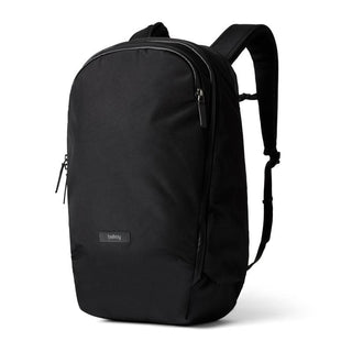 Bellroy Transit Workpack Pro 22L black backpack with sleek design and recycled fabric construction