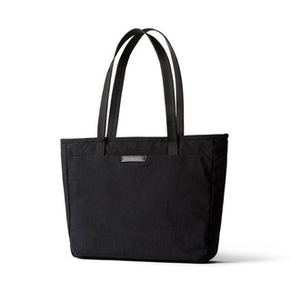 Bellroy Tokyo Tote Compact in black recycled woven fabric with sturdy handles and minimalist design