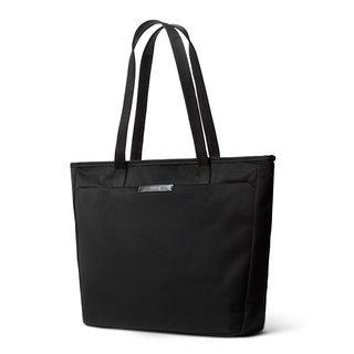 Bellroy Tokyo Tote Second Edition in black durable fabric with long shoulder straps and subtle logo badge