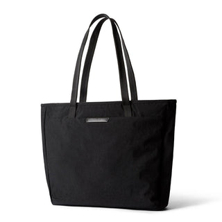 Bellroy Tokyo Tote Second Edition in black woven fabric with long handles and minimalist design